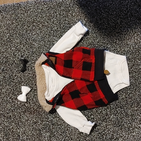 Baby girl red set clothing - Picture 3 of 4